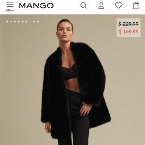 MANGO faux fur coat